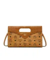 Mcm Diamond Visetos Monogram Crossbody Bag In Brown