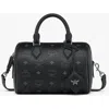 Mcm Small Ella Boston Bag In Black