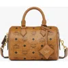 Mcm Small Ella Boston Bag In Brown