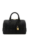 Mcm Small Ella Boston Tote Bag In Black
