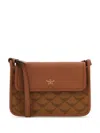 Mcm Printed Canvas Small Himmel Crossbody Bag In Brown