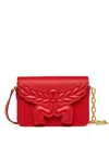 Mcm Himmel Maxi Honors Small Leather Crossbody In Red