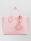 Mcm Small Leather Structured Top Handle Bag In Pink