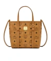 Mcm Aren Mini Visetos Shopper Tote Bag In Brown