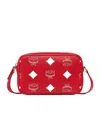 Mcm Aren Crossbody In Maxi Visetos In Red