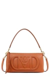 Mcm Brick Leather Mode Travia Small Shoulder Bag In Bombay Brown