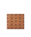 Mcm Small Monogram-print Bi-fold Wallet In Brown