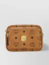 Mcm Printed Fabric Small Klassik Crossbody Bag In Beige