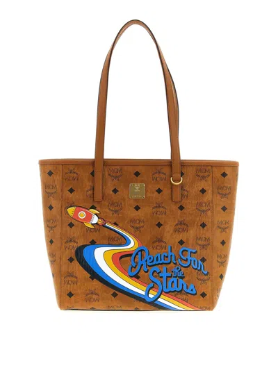 Mcm Small  Shopping Bag In Brown