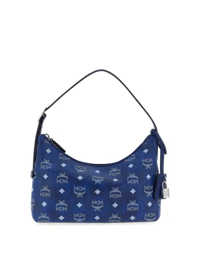 Mcm Small Shoulder Bag In Blue