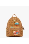 Mcm Small Stark Backpack In Brown