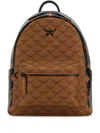 Mcm Small Stark Backpack In Brown