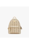 Mcm Small Stark Side Studs Backpack In Beige