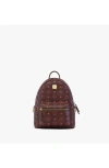 Mcm Small Stark Side Studs Backpack In Brown
