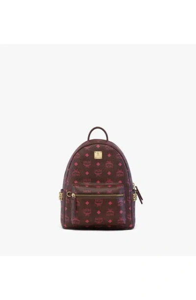 Mcm Small Stark Side Studs Backpack In Brown