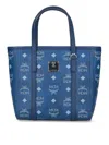 Mcm Small Tote Bag In Blue