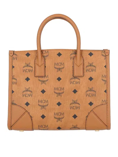 Mcm Small Tote Bags In Brown