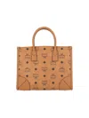 Mcm Structured Monogram Print Tote Bag