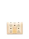 Mcm Small Tracy Monogram-print Wallet In Neutrals