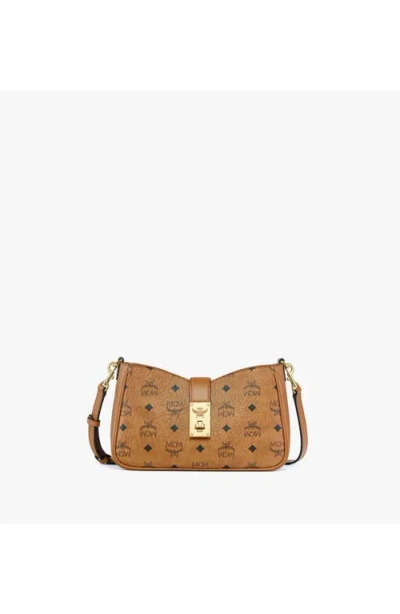 Mcm Small Tracy Shoulder Bag In Brown