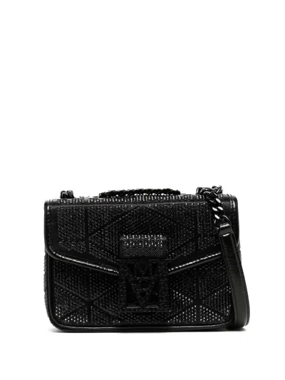 Mcm Small Travia Chain Shoulder Bag In Black