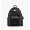 Mcm Small-medium Stark Side Studs Backpack In Visetos In Black