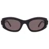 Mcm Smoke Oval Ladies Sunglasses Mw0006 01a 53 In Black