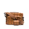 Mcm Soft Berlin Multifunction Crossbody In Cognac Visetos In Brown