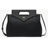 Mcm Soft Diamond Tote In Embossed Leather In Black