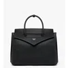 Mcm Soft Diamond Tote In Embossed Leather In Black