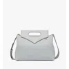 Mcm Soft Diamond Tote In Embossed Leather In Gray