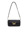 Mcm Himmel Shoulder Bag In Spanish Calf Leather In Black