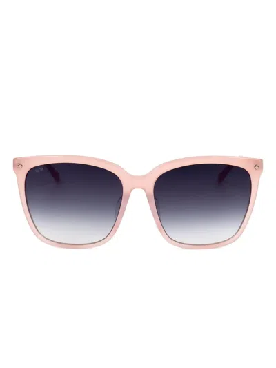 Mcm Square Gold-tone Detail Sunglasses In Pink