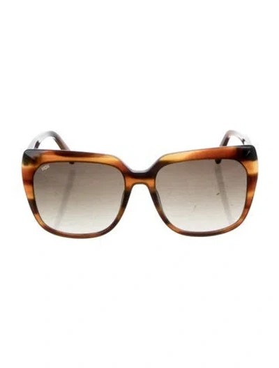 Pre-owned Mcm Square Gradient Sunglasses In Brown