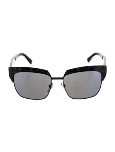 Pre-owned Mcm Square Mirrored Sunglasses In Black