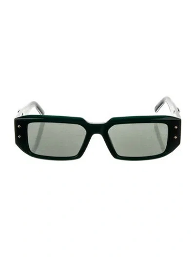 Pre-owned Mcm Square Tinted Sunglasses In Green