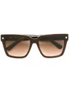 Mcm 'square Visetos' Sunglasses In Brown