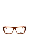 Mcm Square-frame Glasses In Orange