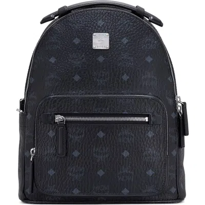 Mcm Stark 32 Visetos Coated Canvas Backpack In Black