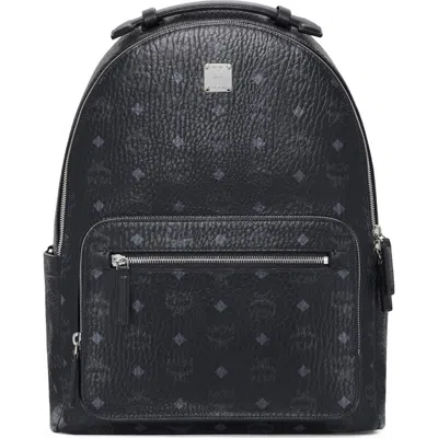 Mcm Stark 40 Visetos Backpack In Black