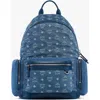 Mcm Stark Denim Backpack In Blue