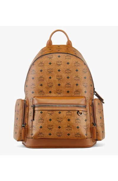 Mcm Stark Backpack In Cognac