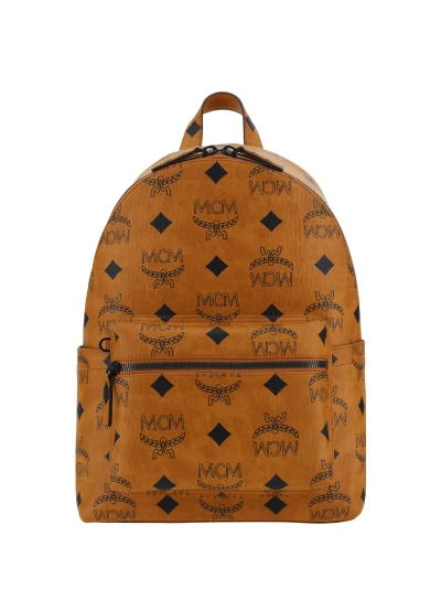 Mcm Stark Backpack In Cognac