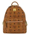 Mcm Zaino Stark Piccolo In Tela Stampata  Donna In Brown