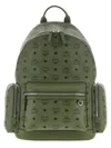 Mcm Medium Stark Visetos Monogram Backpack In Green