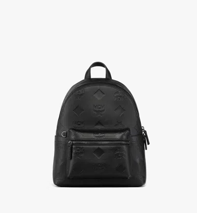 Mcm Stark Backpack In Maxi Monogram Leather In Black