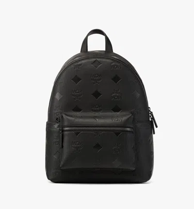 Mcm Stark Backpack In Maxi Monogram Leather In Black