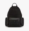 Mcm Stark Backpack In Recycled Nylon In Black