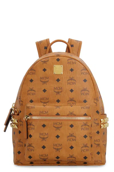 Mcm Stark Backpack In Visetos With Studs