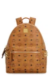 Mcm Stark Backpack In Visetos With Studs In Brown